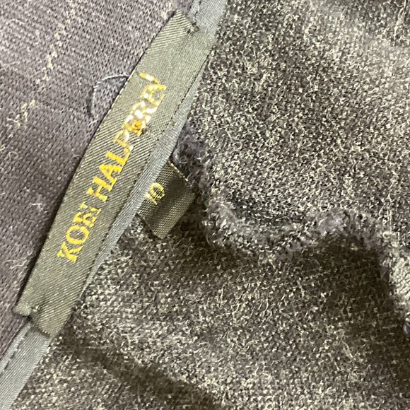 Kobi Halperin Cropped Pants 10 Navy Blue Gray Pinstripe - Picture 6 of 6
